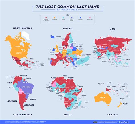 The Most Common Last Name In Every Country - Vivid Maps