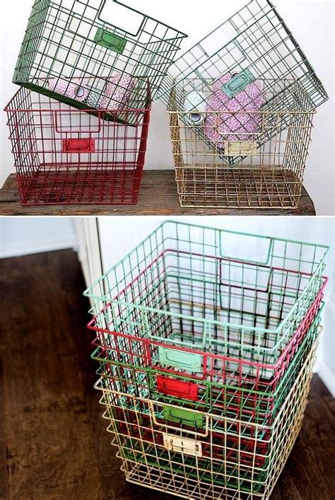 Colorful Locker Baskets Set Of 4 Lockers Wire Basket Storage Barn