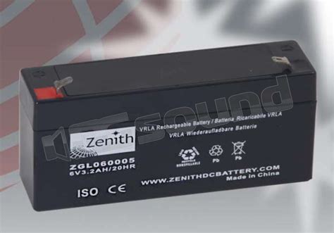 Zenith ZGL060005 Batterie Per Avviamento E Servizi Batterie GEL A