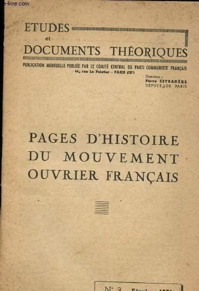 Etudes et documents théoriques n3 Février 1951 Pages d histoire du