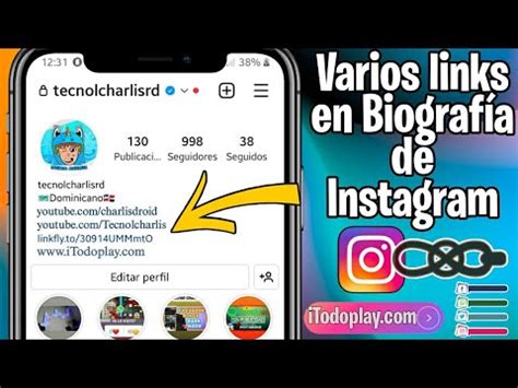 C Mo Poner Varios Links En La Bio De Instagram Tecnol Charlis Youtube