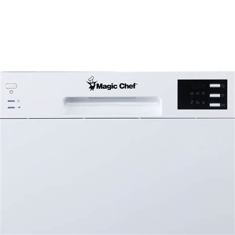 Magic Chef 21 In White Electronic Portable 120 Volt Dishwasher With 6