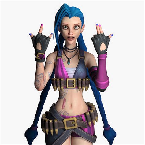 3D Model Jinx League Of Legends VR AR Low Poly CGTrader