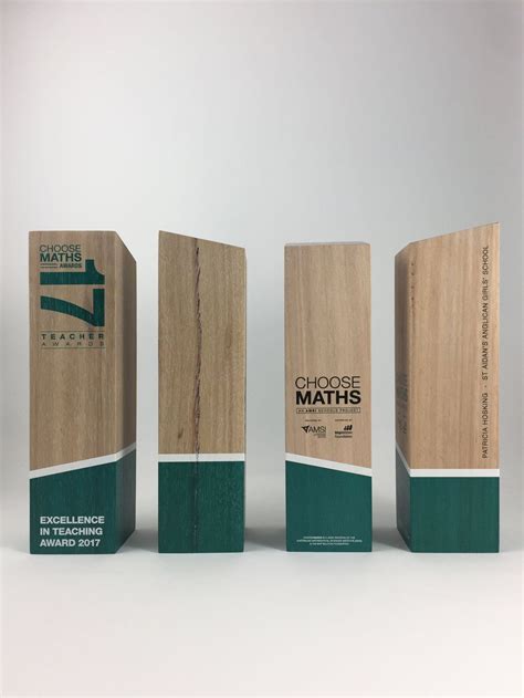 Timber Sculptural Award Bespoke Design Trophy With Custom Print