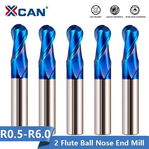 XCAN 1pc R0 5 6 0 Radiusfrees Tungsten Carbide CNC Frees 2 Fluiten