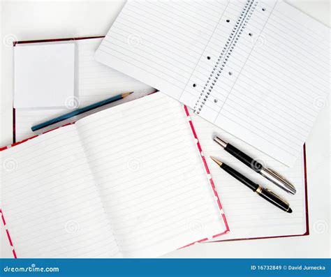 Notebooks And Pens Stock Image Image Of Creative Lines 16732849