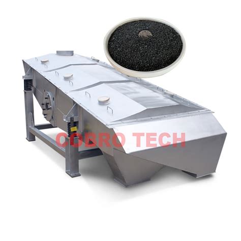 1 Deck Powder Sifter Screen Linear Vibrating Sieve Machine For Charcoal