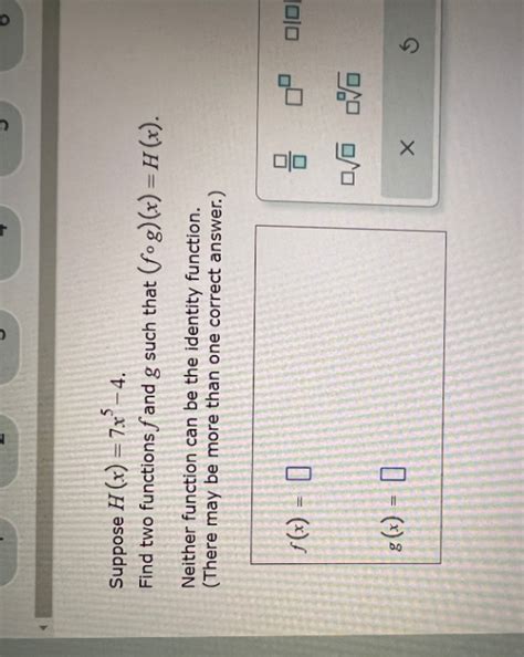 Solved Suppose H X X Find Two Functions F And G Such Chegg