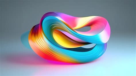 Abstract Multicolor Stunning 3d Render Image Of Multicolored Shapes