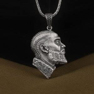 Realistic D Nipsey Hussle Icon Necklace Memorial Rapper Pendant In