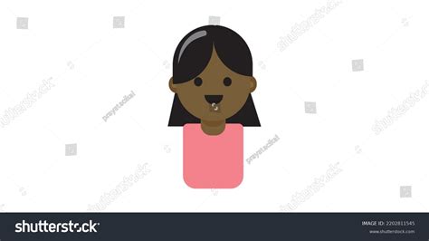 Vectoor Illustration Adorable Black Girl Stock Vector Royalty Free 2202811545 Shutterstock