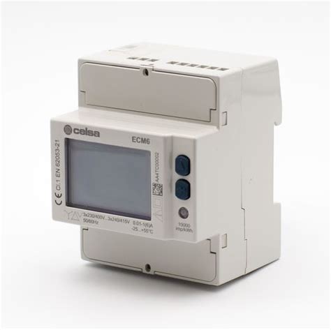 Three Phase Electric Energy Meter Ecm Celsa Din Rail With Lcd