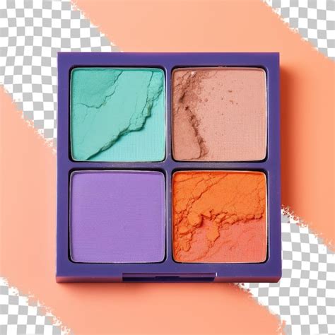 Paleta De Sombras De Ojos De Ne N En Colores Vibrantes Sobre Fondo