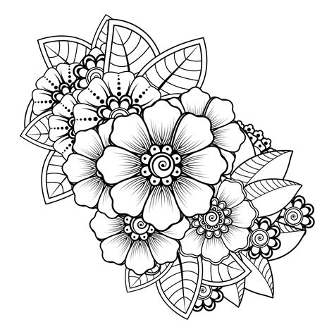 Black And White Coloring Pictures Of Flowers | Best Flower Site