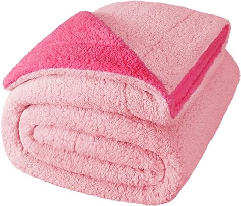 Exclusivo Mezcla Twin Size Reversible Sherpa Fleece Blanket Soft Plush Blanket For