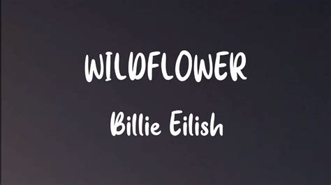 Billie Eilish Wildflower Lyrics Youtube