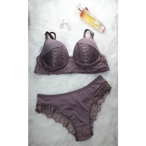 Conjunto Lingerie Feminino Cor Nude Sexy Moda Intima Shopee Brasil