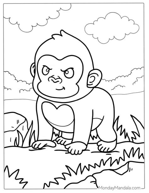 24 Gorilla Coloring Pages (Free PDF Printables), 54% OFF