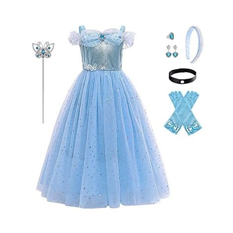 Filles Cendrillon Robe Déguisement Enfant Cinderella Princesse Cost