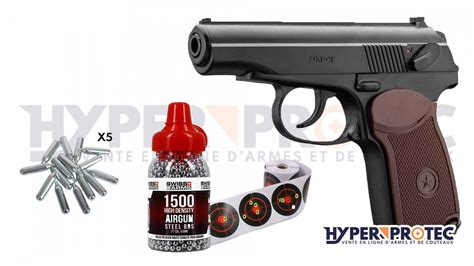 Pack Pistolet Bille Acier Borner Pm X Pistolet Plomb Hyperprotec