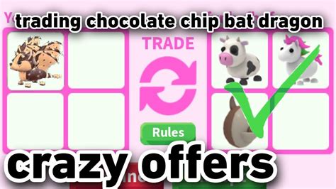 Trading Chocolate Chip Bat Dragon Adopt Me Youtube