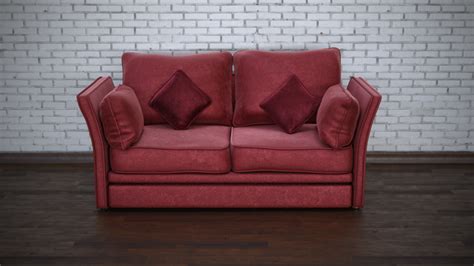 Sofa Suede and Leather | CGTrader