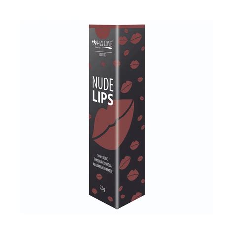 3 un Batom Bastão Nude Lips Cor 450 452 e 455 MAX LOVE Loja NS