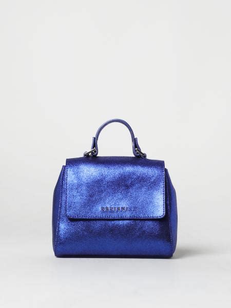 ORCIANI BORSA MINI Borsa Sveva In Pelle Scamosciata Con Glitter