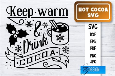 Hot Cocoa SVG Winter Designs Choco Graphic By Flydesignsvg