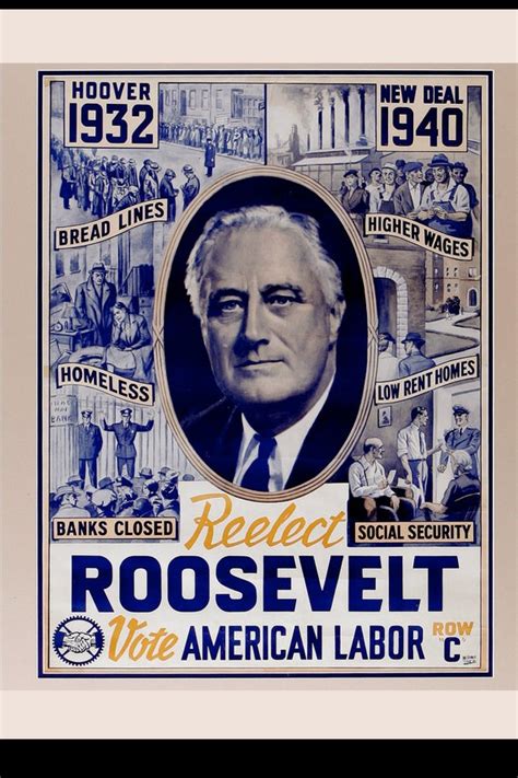 Re Elect President Roosevelt 1941 Poster 20 X 24 - Etsy