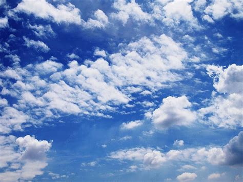 Blue Sky With White Clouds Natural Environmental Cloud Photo Background