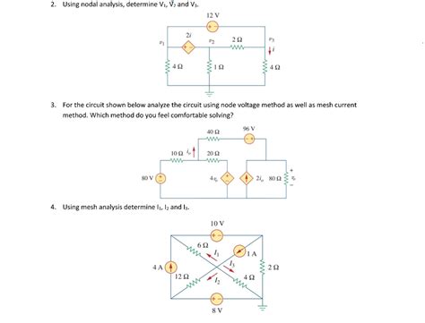 Solved Using Nodal Analysis Determine V V And V Chegg