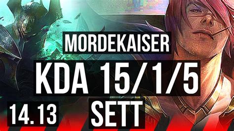 Mordekaiser Vs Sett Top 1515 8 Solo Kills Legendary Br Master