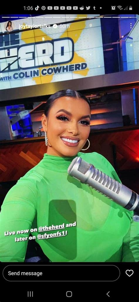 Hot Joy Taylor Joy Taylor Live In The Now Colin Cowherd