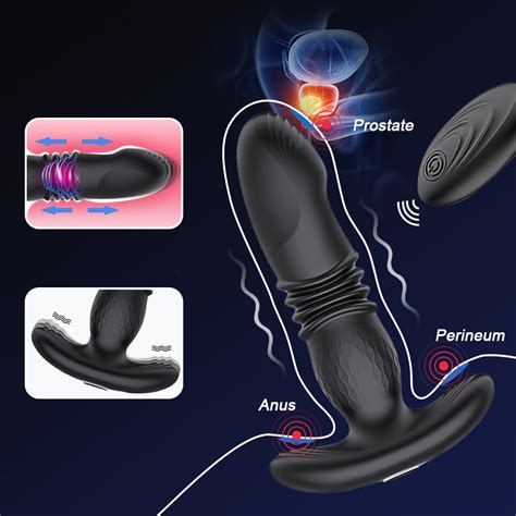 Telescopic Vibrating Butt Plug Anal Vibrator Wireless Remote Sex Toys