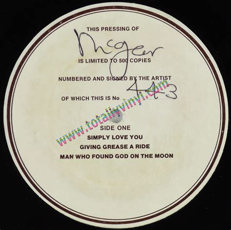 Totally Vinyl Records || McGear, Mike - McGear Autographed LP Numbered ...