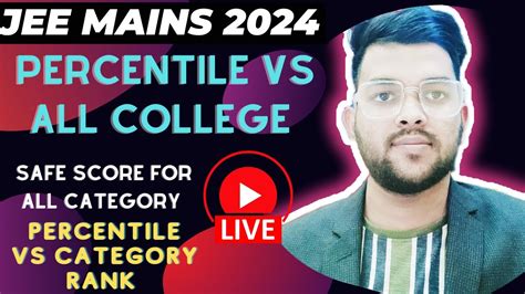 Jee Mains 2024 Percentile Vs Category Rank Percentile Vs NIT Cutoff