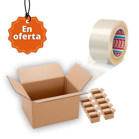 COMBO 10 CAJAS DE CARTÓN 60 x 40 x 40 cm CINTA ADHESIVA TESA 100MT x