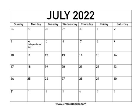 July 2022 Calendar Wiki Printable Word Searches