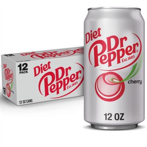 Dr Pepper Diet Cherry Soda Cans, 12 pk / 12 fl oz - Kroger