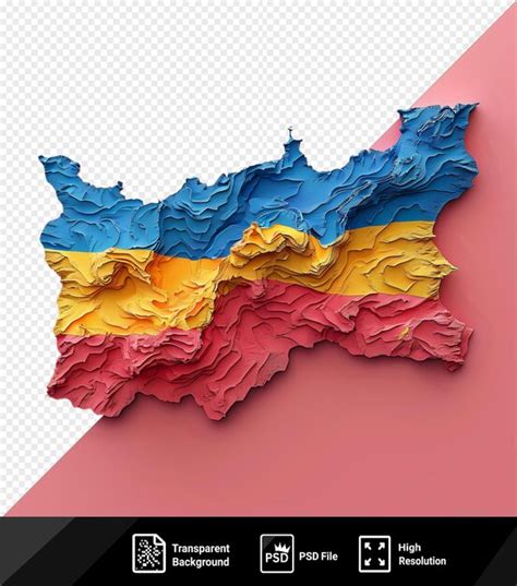 Fondo Transparente Con Punto De Mapa Aislado Con Colores De La Bandera