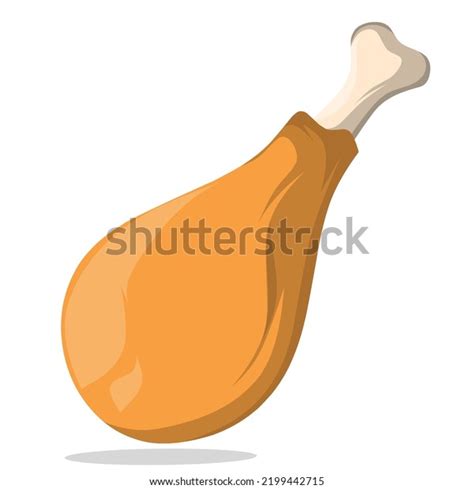 Fried Chicken Drumstick Illustration Vector Design Stock Vector