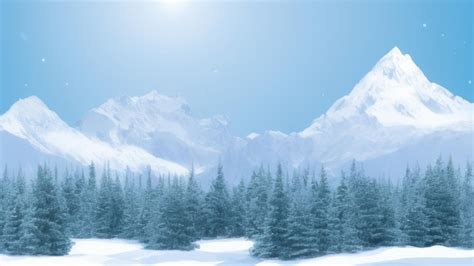 Premium Photo A Snowy Mountain Landscape With A Snowy Mountain And A