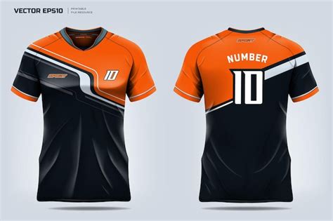 Premium Vector | T-shirt mockup sport shirt template design for soccer ...