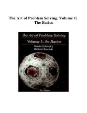 The Art Of Problem Solving Volume The Pdf The Art Of Problem