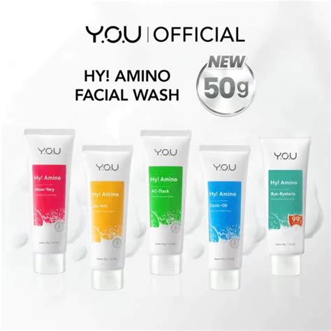 Jual You Hy Amino Facial Wash Series L Netto 50 Gr Shopee Indonesia