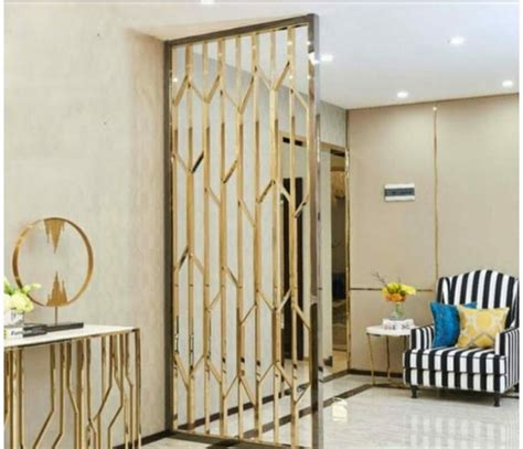 Golden Stainless Steel Ss Partition Panel Color Coated At