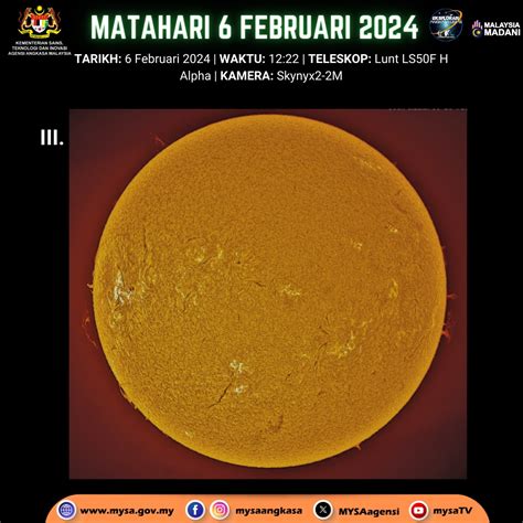 observatori negara langkawi rakam  kumpulan tompok matahari