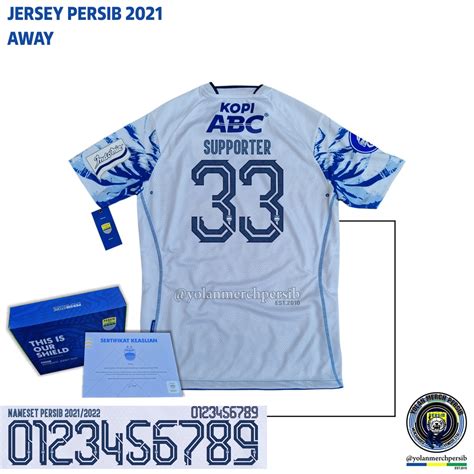 Jual Jersey Persib 2021 2022 Original Player Issue Away Nameset Custom