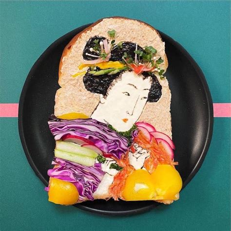 Japanese Food Artist Uses Toast As Her Canvas For Edible Masterpieces In 2021 Food Artists